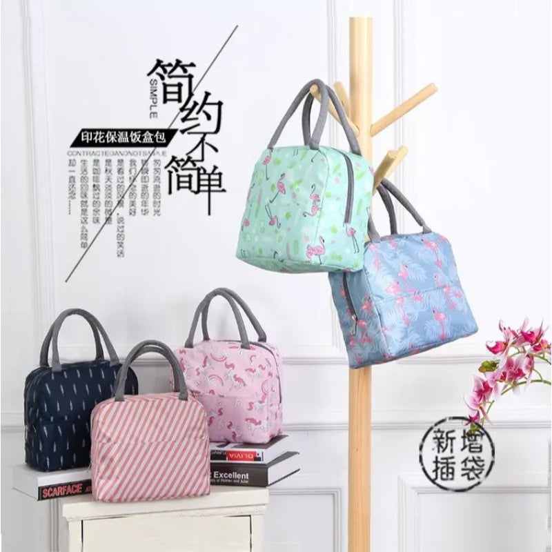 Portable Lunch Bags Thermal Insulation Lunch Box Storage Bag Children's School Lunch Box Bag Picnic Storage Large Capacity