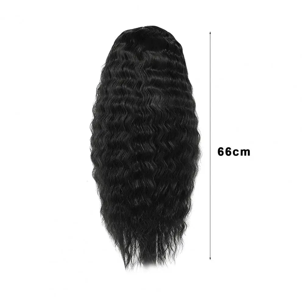 2024 Water Wave Long Curly Wig Jungle Wave Middle Split Glossy Hair Hair Extensions Human Wig African Brazilian Black Women Wig