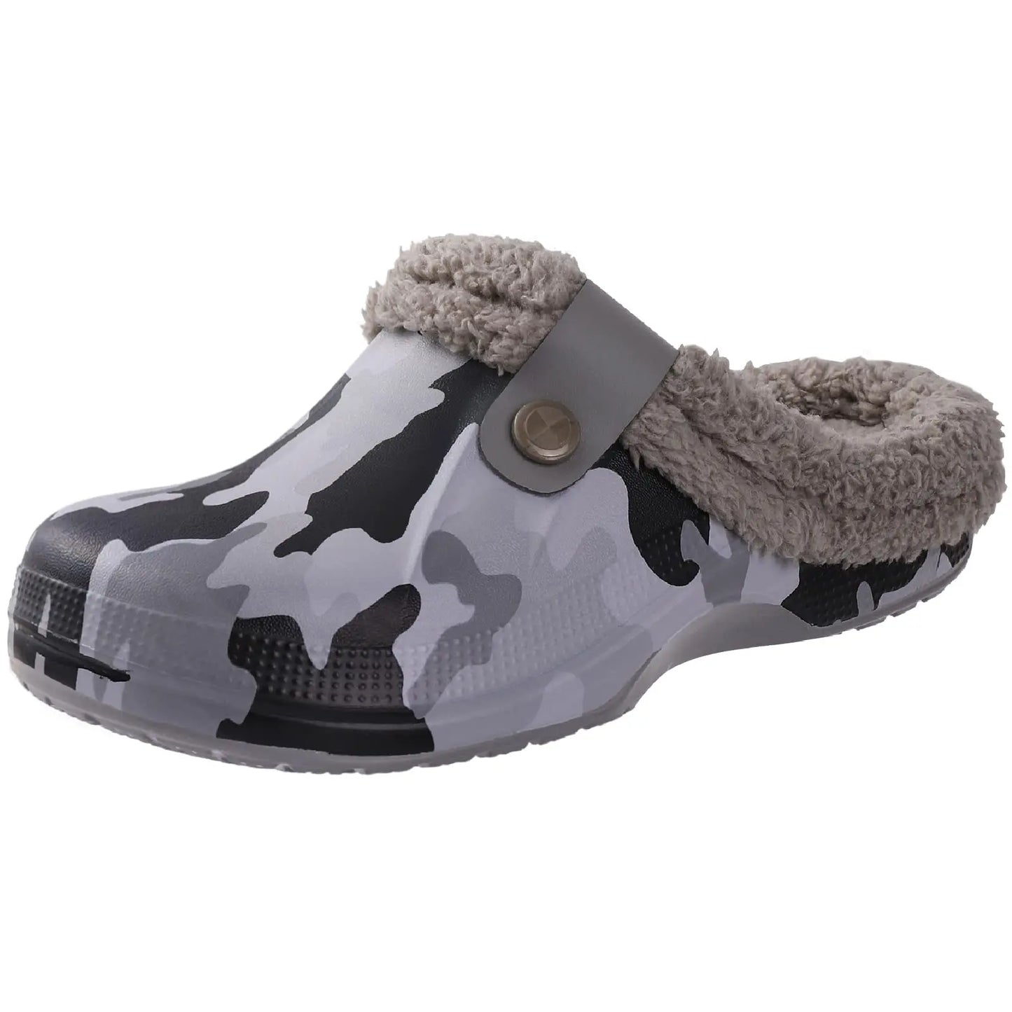 Crestar New Home Warm Slippers For Women Men Winter Soft Plush Slippers Female Clogs Outdoor Waterproof Non-slip Cotton Slippers