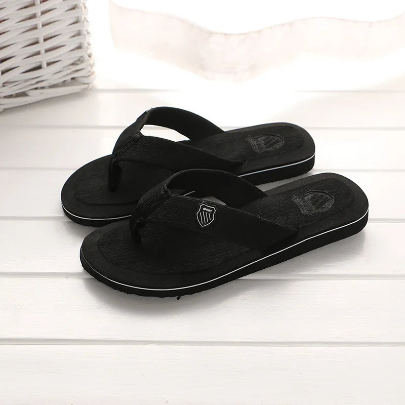Casual Slippers For Men Flip Flops Beach Sandals Summer Non-Slip Flat Slides Men Slippers Indoor House Shoes Male Slipper Man