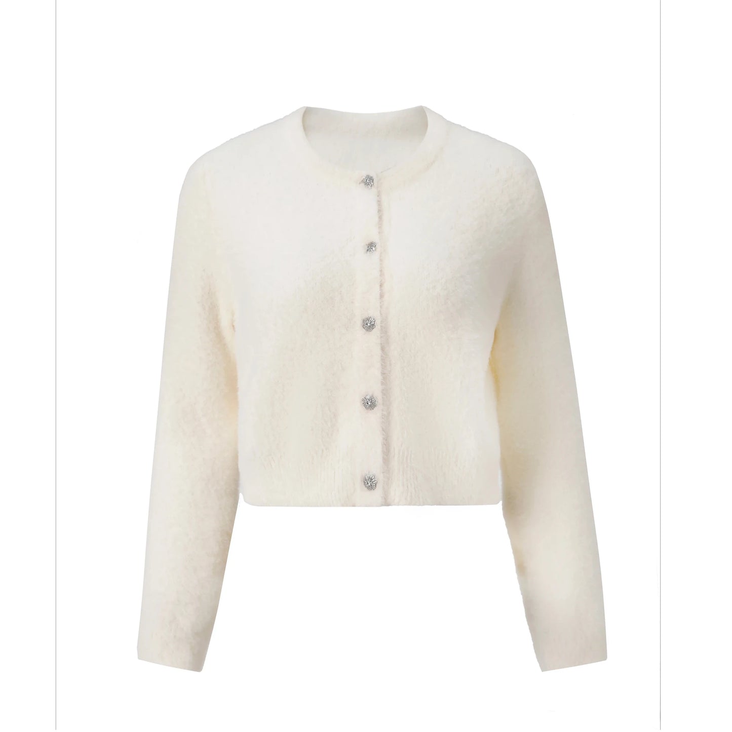 AP Women 2026 Autumn and Winter Mohair Cardigan Lady Customized Tops All-match Cardigan Knitting