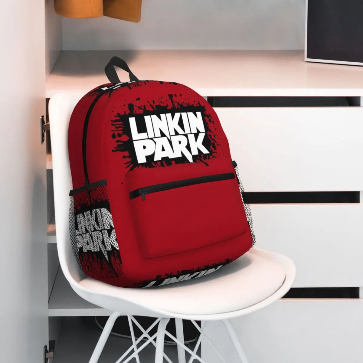 L-Linkin-S P-Park-S Band Student Backpack School Bag Hiking Travel Daypack for Boys Girls Fashion Bookbag Shoulder Bags
