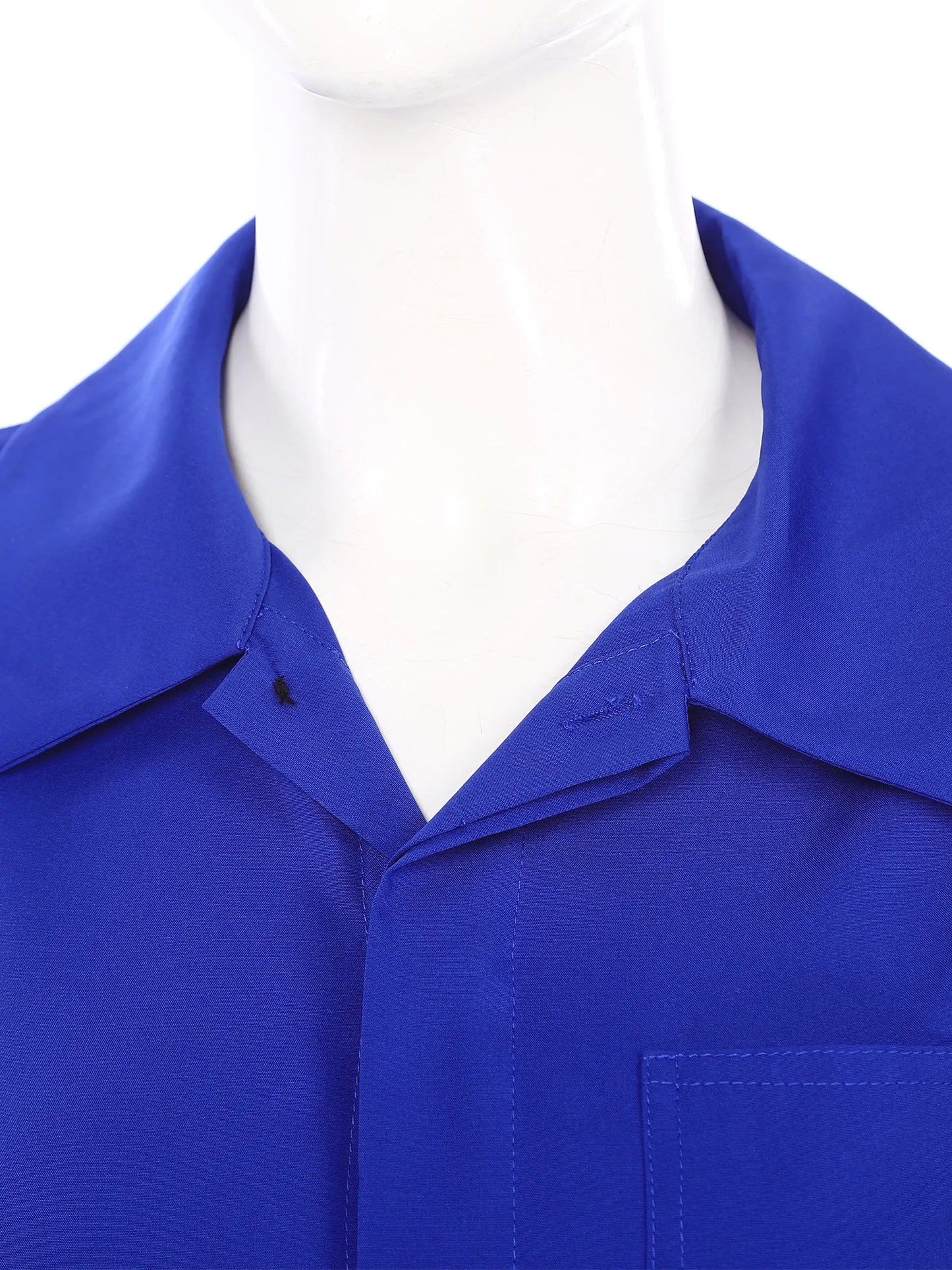 Womens Coverall Solid Color Turn-Down Collar Long Sleeve Button Jumpsuit Mechanic Work Overalls Fashion Casual Cargo Rompers
