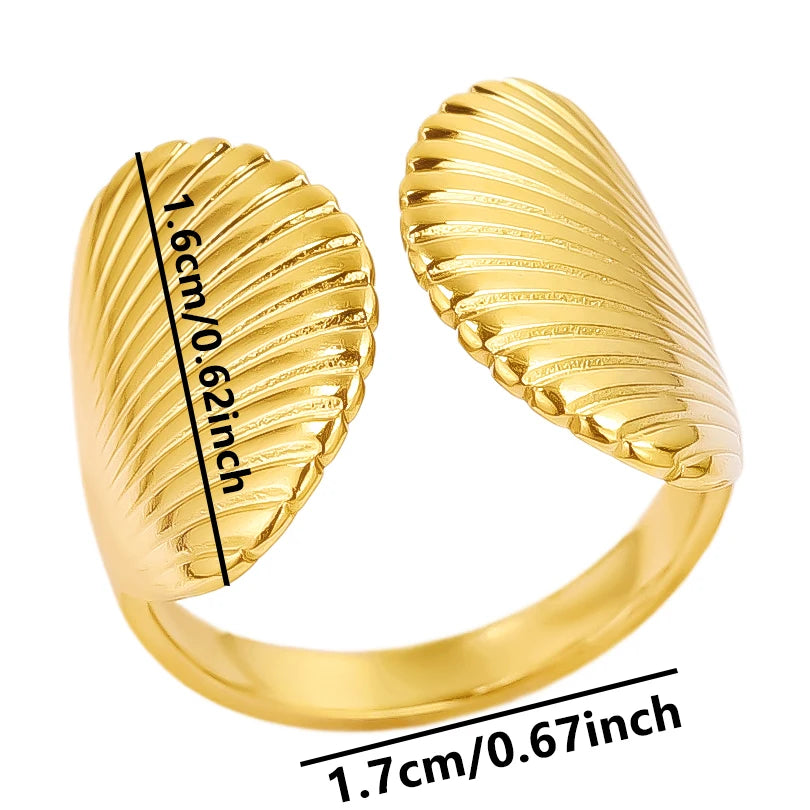 Fashion 5pcs/lot Marine Jewelry Sea Animals Conch Starfish Shell Rings Stainless Steel Rings Jellyfish Scallop Oceans Women Gift