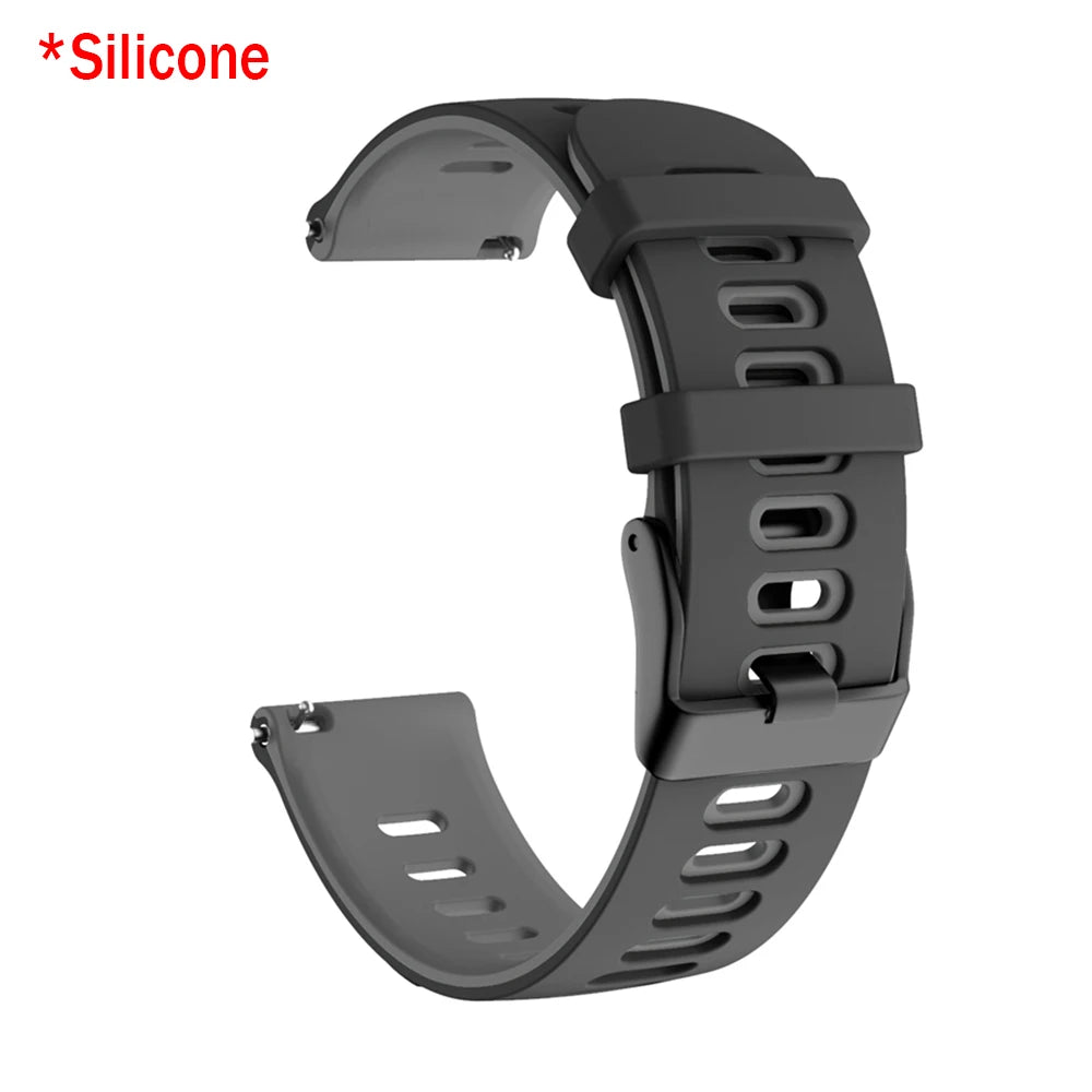 Replace Watchband For Garmin Venu sq 2 3 Vivoactive 4 5 6 Sport Bracelet Forerunner 570 165 265 255Music 20mm/22mm Leather Strap