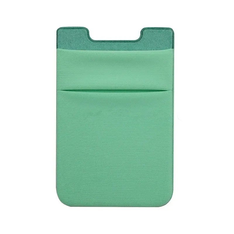 Women Men Fashion Elastic Cloth Cell Phone Card Holder Mobile Phone Wallet Case Credit ID Card Holder Adhesive Sticker Pocket