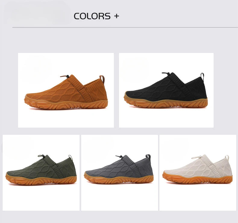 Minimalist Men's Barefoot Shoes Anti Slip Breathable Knitting Walking Shoes for Men Wear-resistant Lightweight Running Sneakers