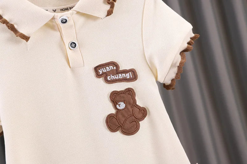 Summer Siblings Attire Fashion Baby Girls Dress Boys Clothes Short Sleeve Suit Children Girls Skirt Cotton Casual Kids Outfits