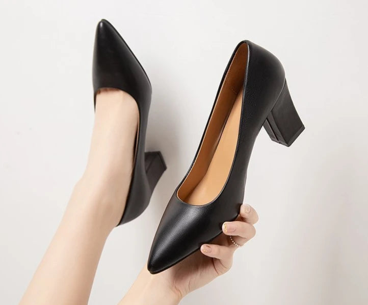 New High Heel Shoes Pointed Shallow Mouth Thin Heel Platform High Heels Fashion Elegant Patent Leather Women Shoes