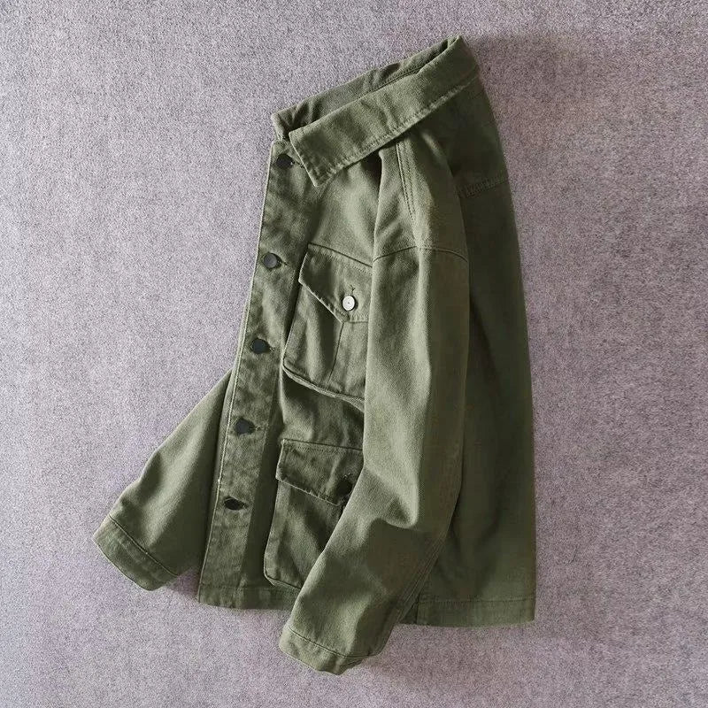 Washed Jackets Trendy Brand Casual Work Jackets Men's Loose Spring Autumn Tops Japanese Style