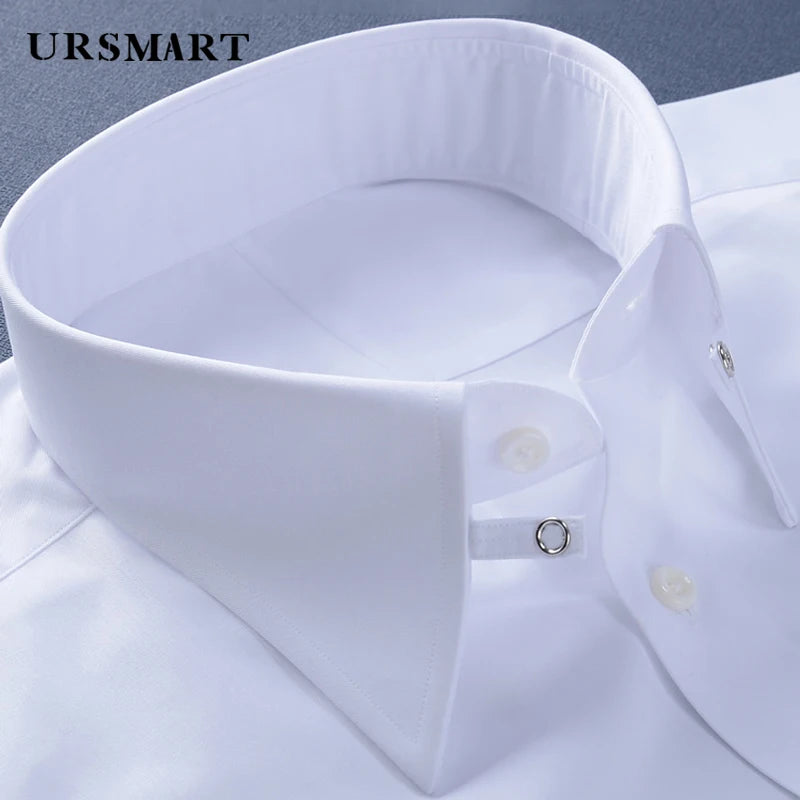 2024 new classic long sleeve buckle men's shirt vintage French collar men's shirts wholesale