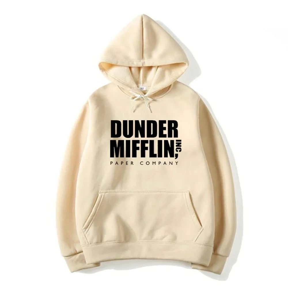 The Office Dunder Mufflin INC Paper Hoodie Dwight Schrute Sweatshirt Soft Comfortable Men Women Casual Pullover Hooded Sweater BAZAARHUBO