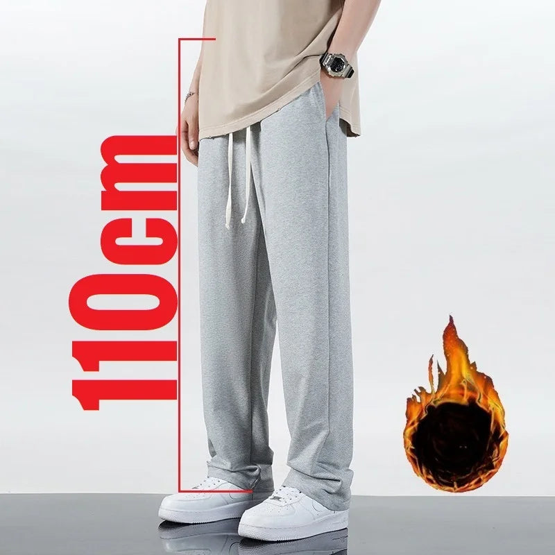 Big Tall Men Sweat Pant Drawstring Extra Long Length Sweatpant Stretch Winter Fleece Sport Jogger Trouser Male 200Cm 190cm 120cm