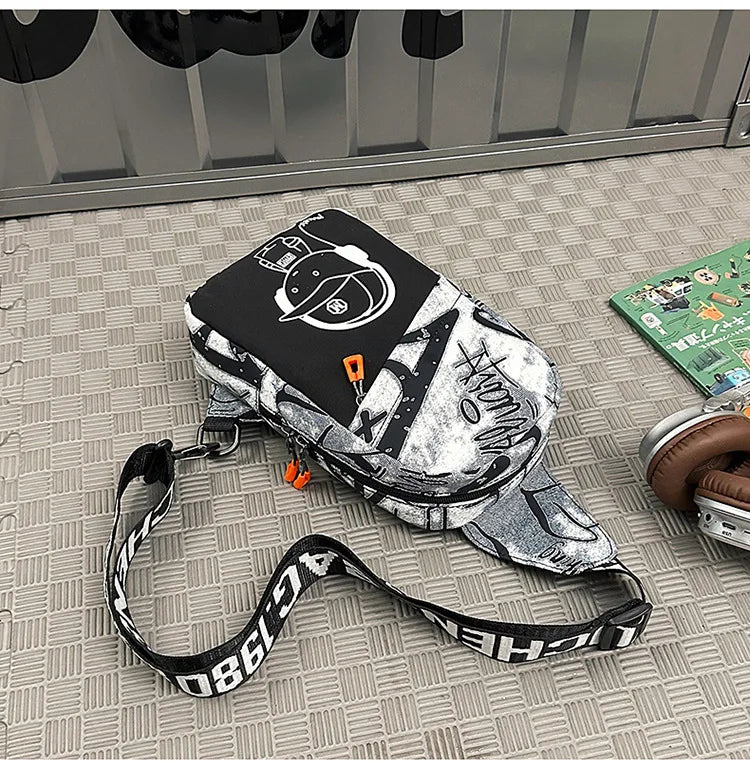 Fashion Luminous Chest Bag Portable Lightweight Daily Outing Commuter Crossbody Bag Unique Design Shoulder Bags
