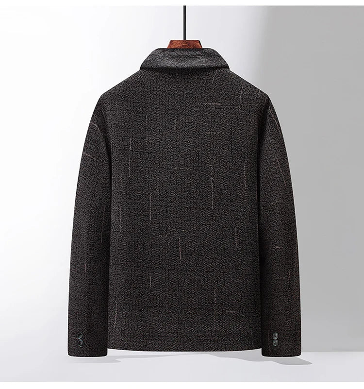 2026 Men Woolen Coats Men's business Casual Trench Coat Winter Coat with wool inner Man Autumn and Winter Wool Coat for Men