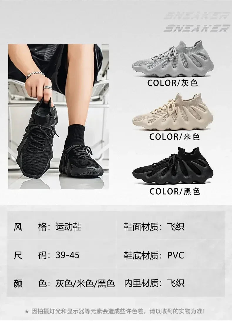 Men Sports Running Jogging Shoes Summer Casual Sneakers Outdoor Breathable Mesh For Women Light Shock-absorption Black Tennis