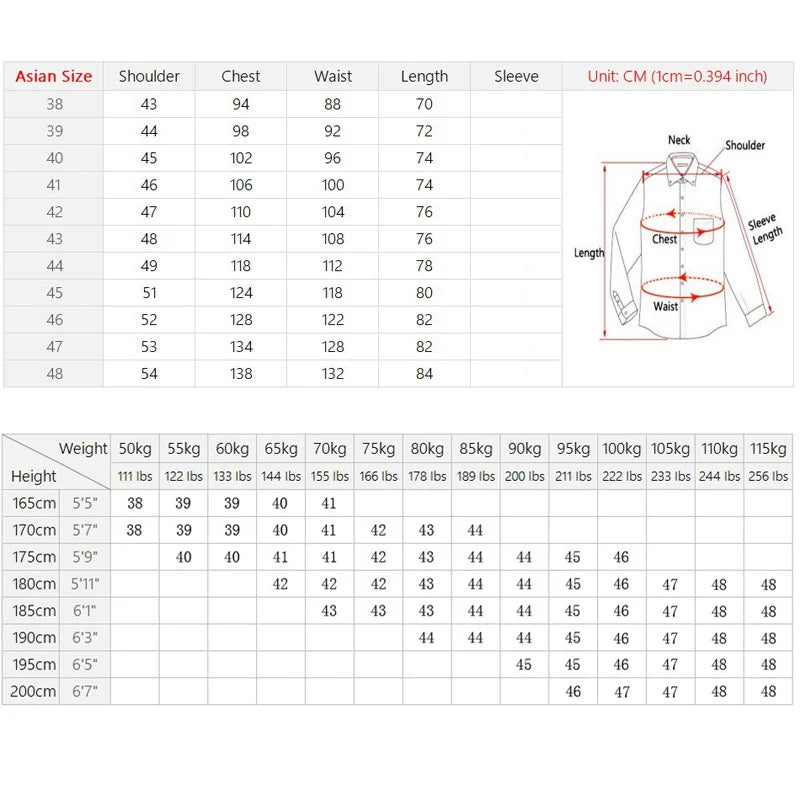 Oversized 9XL 8XL 48 47 Mens Long Sleeved Shirt Casual Business Classic Plaid Striped Slim Fit Button Male Social Dress Shirts
