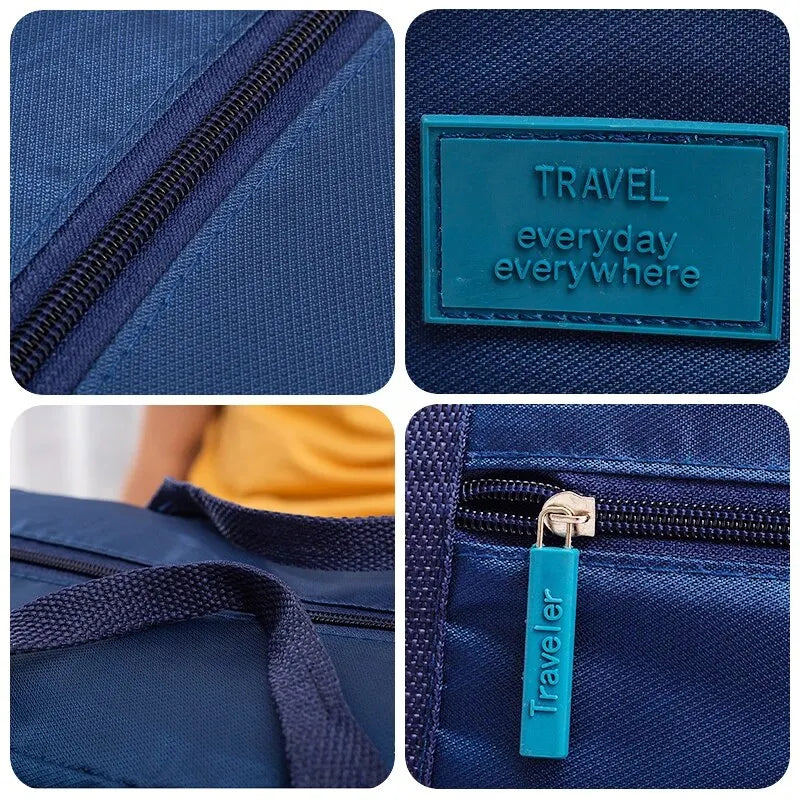 Lightweight Foldable Travel Duffel Bag Unisex Tote Carry-On Luggage for Weekenders Overnight Stays Trips Suitcase Organiser Bags