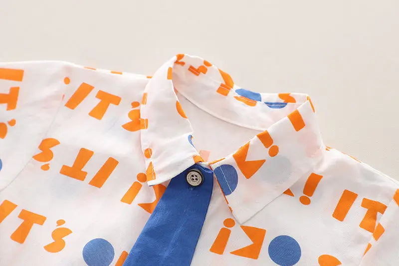 New Children Casual Clothes Suit Summer Boys Girls Printe Letters Shirt Shorts 2Pcs/Set Kids Toddler Clothing Infant 0-5 Years