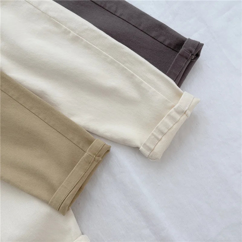 Boys Girls Casual Pants Summer Children Harem Pants Spring Loose Solid Color Sport Trousers Kids Fashion Clothes 2-8 Years Old