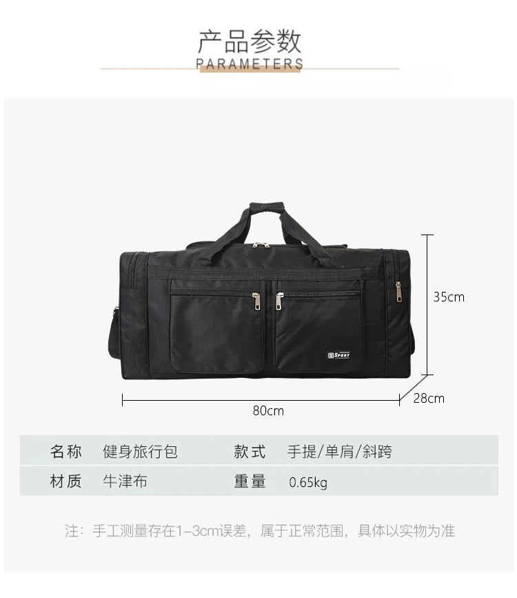 Women Men Nylon Travel Duffel Bag Carry On Luggage Bag Men Tote Large Capacity Weekender Gym Sport Holdall Overnight Bag Pouches
