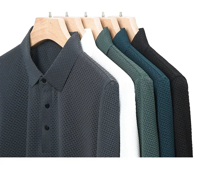 Brand Clothes Summer New Men's Short Sleeve T-shirt Ice Silk Cool and Breathable POLO Shirt Business Casual Sweat-absorbing Top