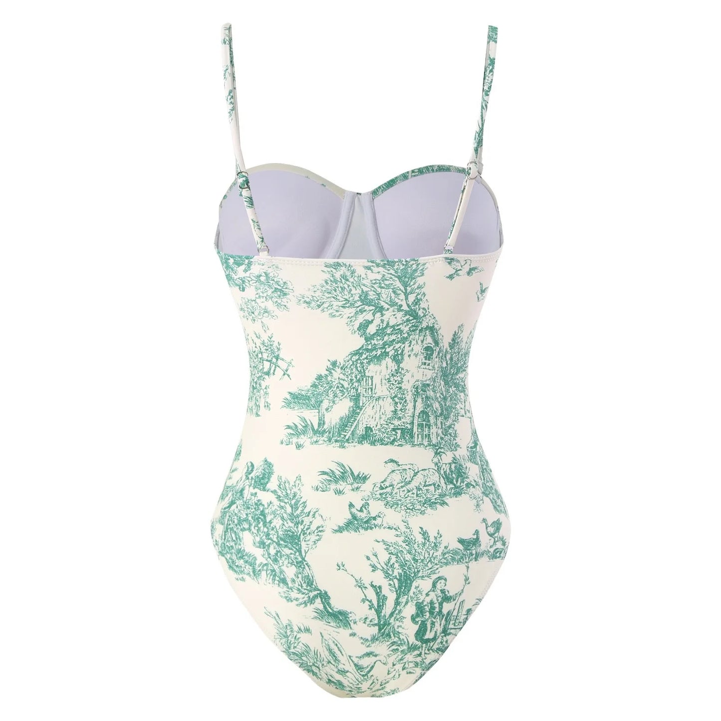 Women Swimwear Swimsuit Two-piece set Summer Print Bodysuit Bikini Set Beach Style Wear Maxi Dress Skirt One-piece swimsuit