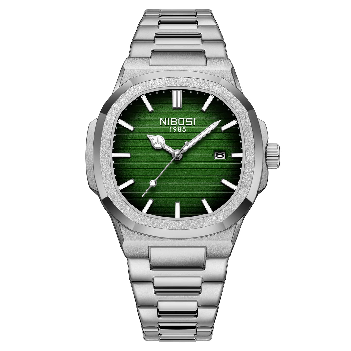 NIBOSI Men Watches Analog Quartz Stainless Steel Military Watches for Men Waterproof Business Classic Design Date Wrist Watch