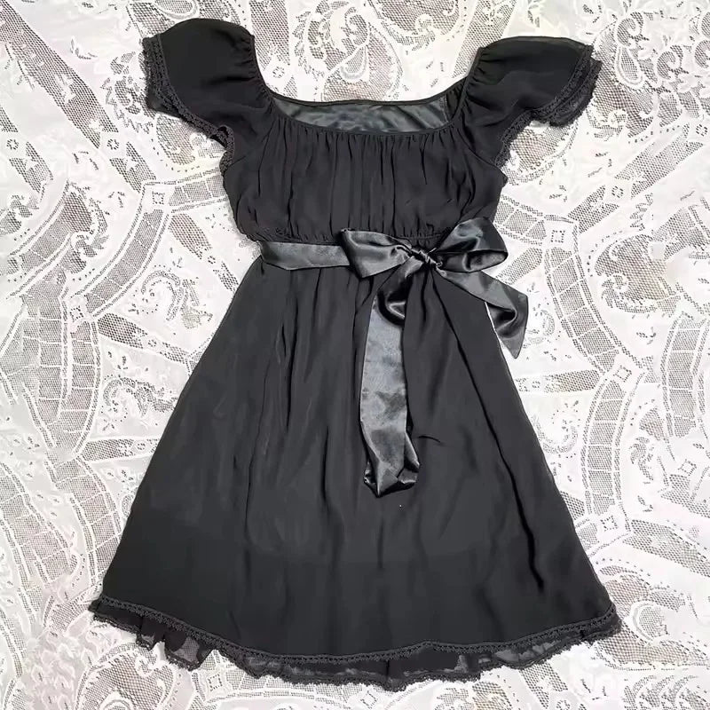 NEW Rock Goth Hip Hop Y2K Dress Frock Streetwear High Street Fashion Sexy Jersey Dress Classic Minimalist Yarn Skirt Casual