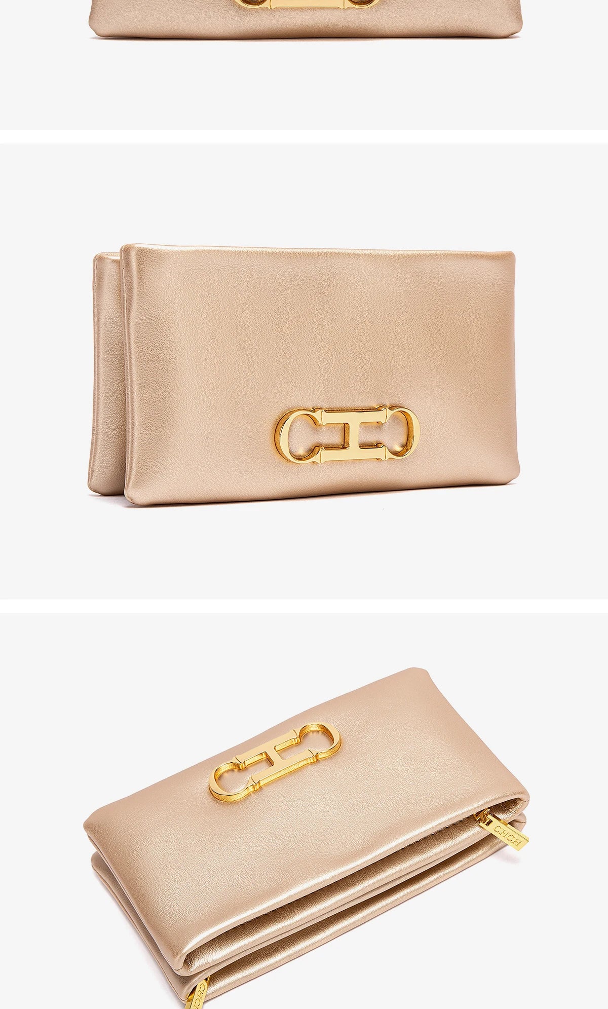 Retro and Versatile Solid-color Fashion New Women's Rectangular Clutch Minimalist Classic Letter-style Cardholder