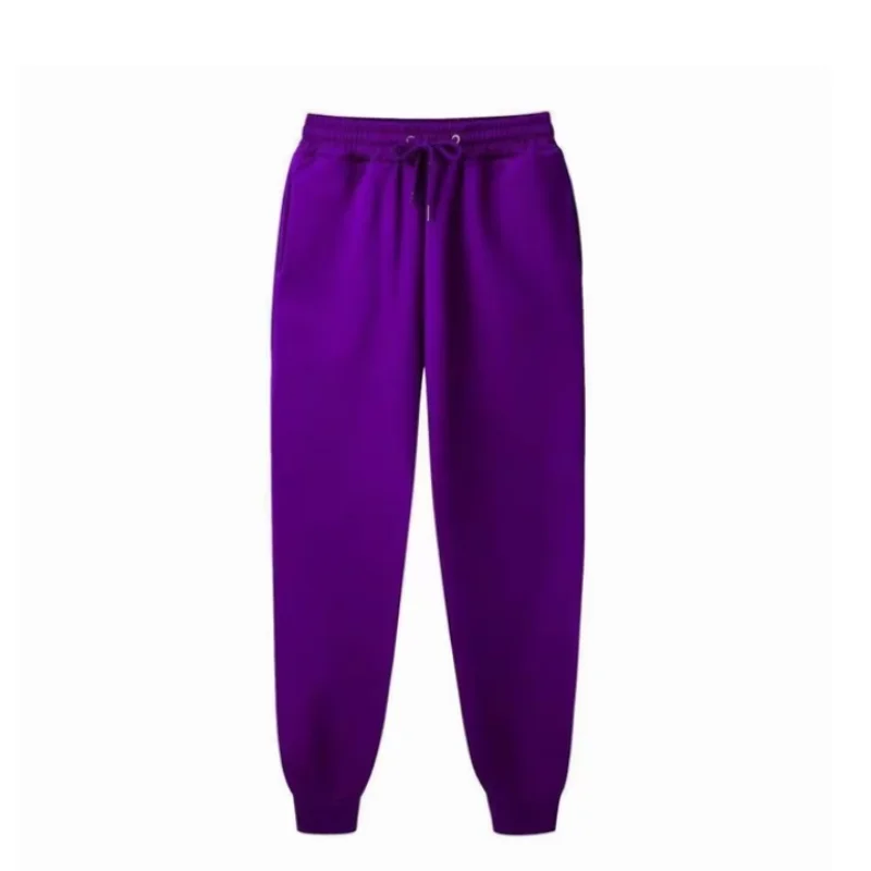 Mens Casual Pants Autumn Winter Fleece Sweatpants Men Running Jogger Sports Gym Trousers Fashion Solid Color Workout Long Pants