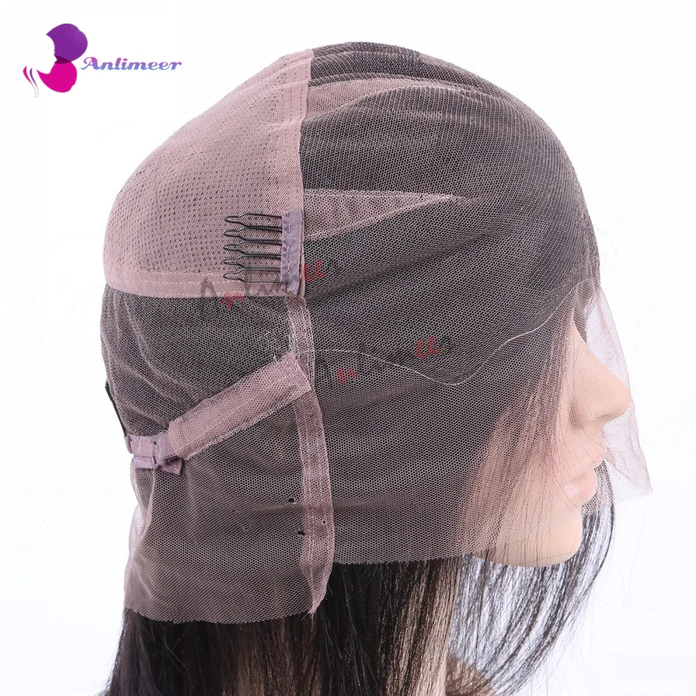 Glueless Silky Straight Human Hair Jet Black Deep Part 13x4 Silk Top Lace Front Wigs Pre Plucked 13x6/360/Full Lace Wigs