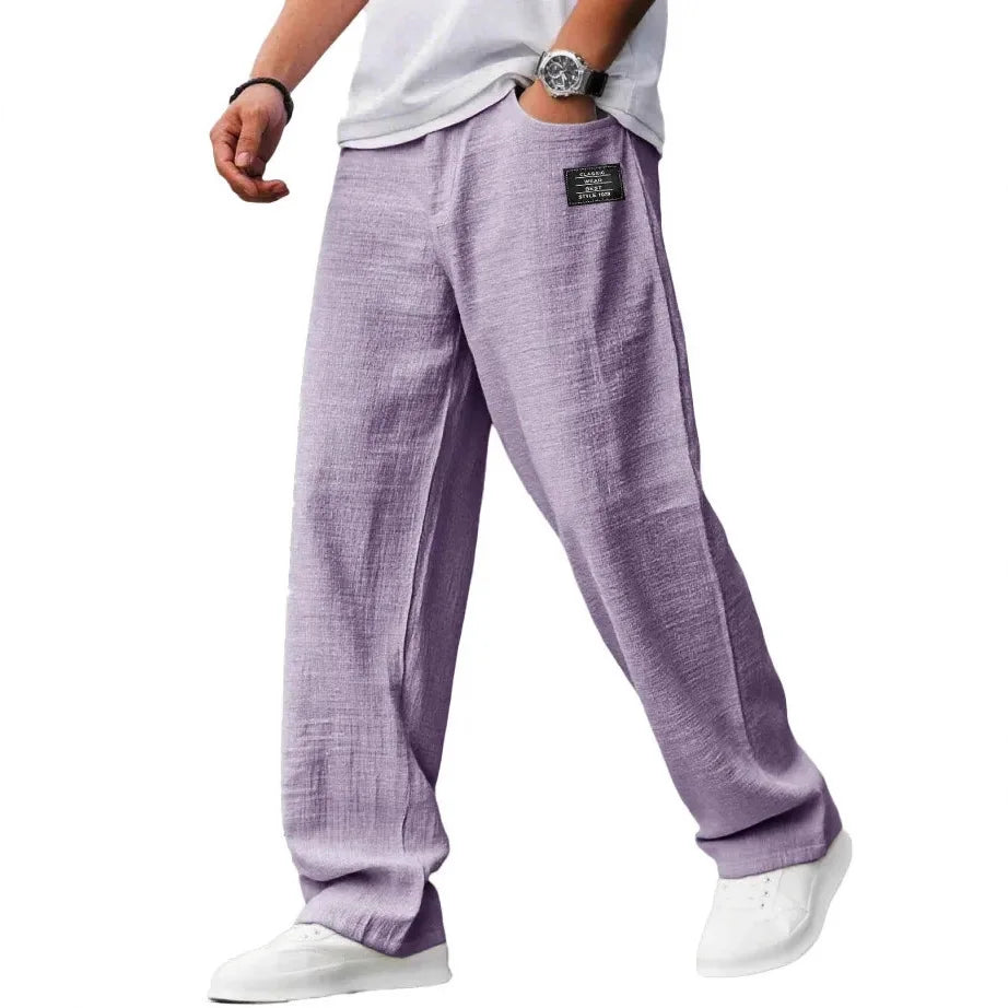 Summer Pants for Men Mens Linen Pants Mens Summer Elastic Waist Elastic Waist Pants Summer Pants Men Pants Men 2025 Mens Summer