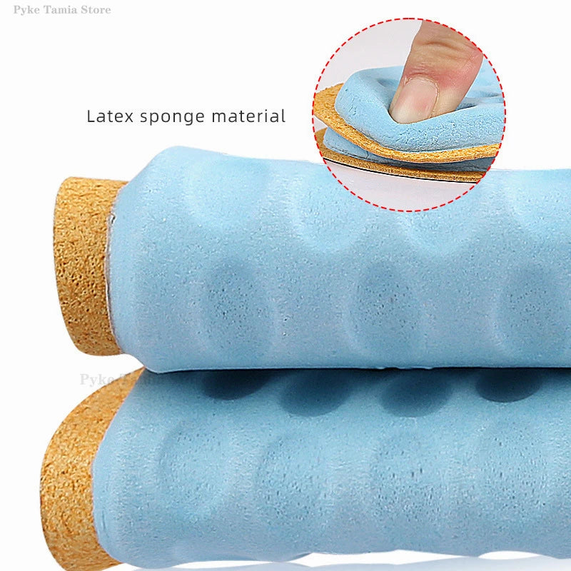 Latex Leather Heel Insoles Pads Thickened Shock-absorbing Foot Soft Cushion Shoes Care Inserts Heel Support Half-size Insoles