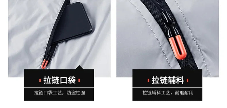 Outdoor Lightweight Hiking Jackets Men Fishing Cycling Hooded Gym Sports Running Coat Summer Sun-Protective Jacket Men Clothing