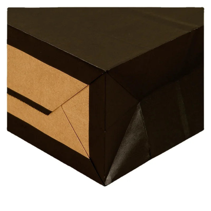 Black Paper Gift Bags 20/40Pcs Small Kraft Paper Bags with Handles for Small Business Christmas Wedding Party Favor Bags 5 Size