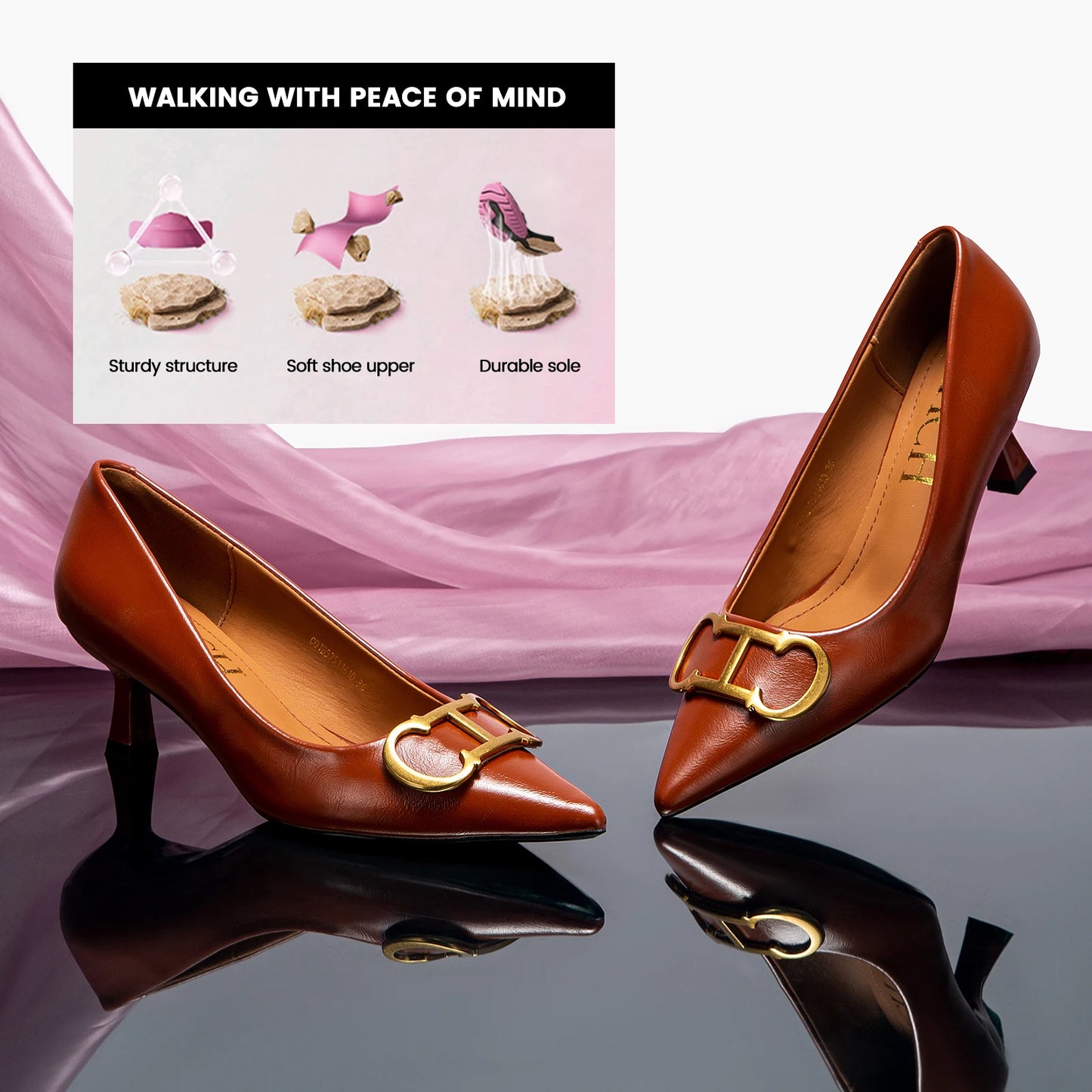 Women's Shoes Pointed Toe High Heels Patent Leather Dress Heels Boat Shoes Wedding Shoes Large Size 34-40