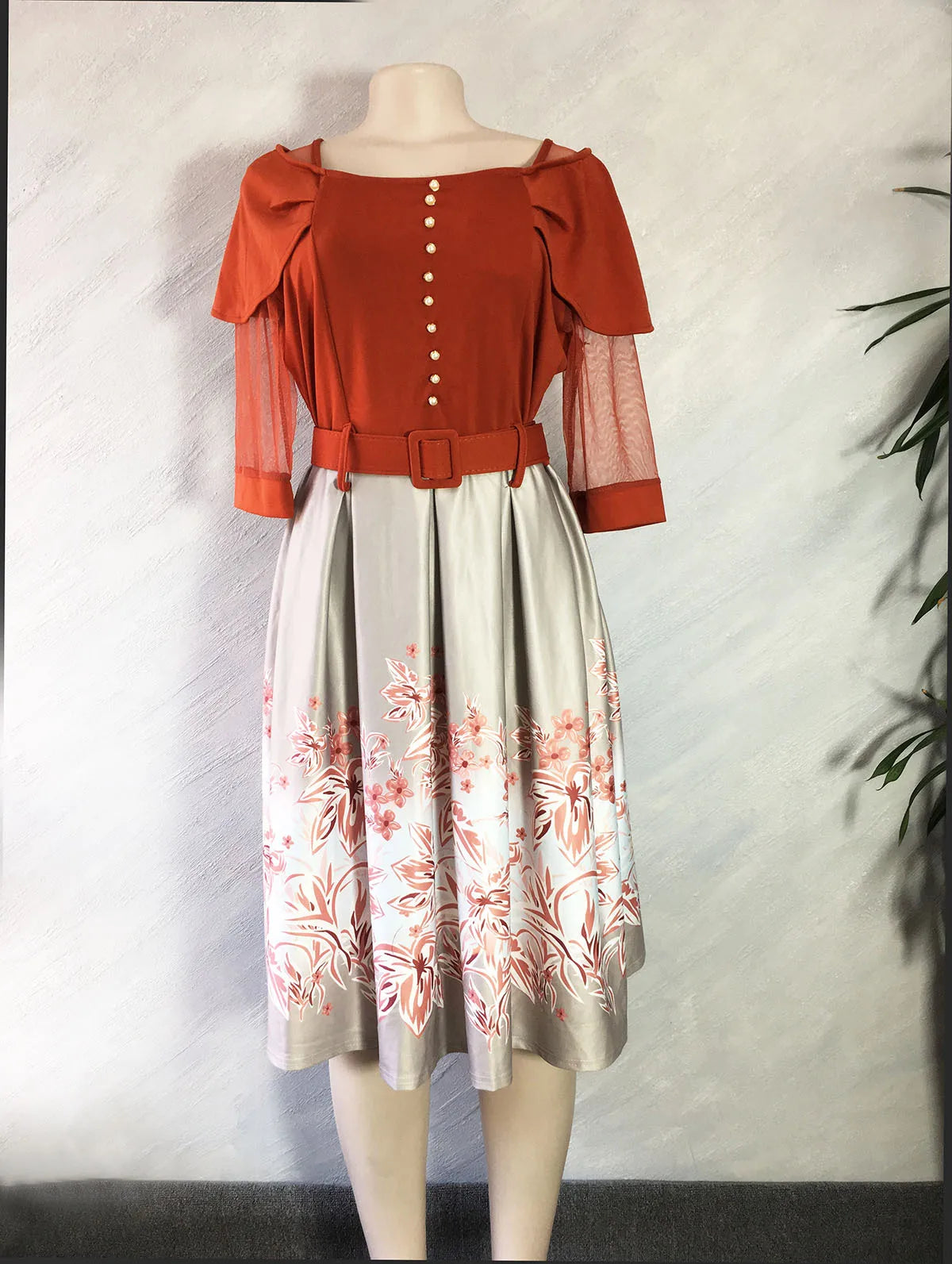 Customized New Fashion Print African Dresses for Women Dashiki Autumn Style Ankara Clothes Africa Dress Ladies Robe Africaine Fe