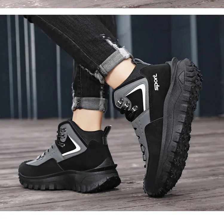 Men's Large Size Versatile Mountain Climbing Anti-slip Wear-resistant Outdoor Casual Trendy Spring Lightweight Dad Shoes