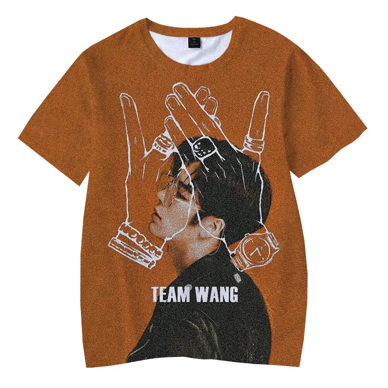 Newest Jackson Wang 3d Print T-shirt Unisex Kids Children's Round Neck Casual Sweatwear Kpop GOT7 Men Women Fashion Oversize Tee