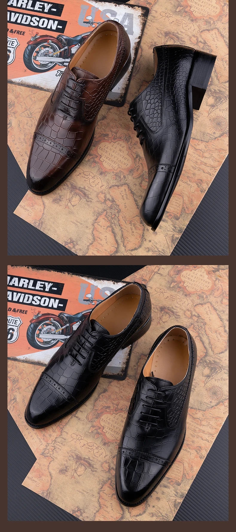 New Printing Luxury Formal Men's Shoe Genuine Leather Evening Party Office Classic Model Oxford Lace Up Formal Office Dress Shoe
