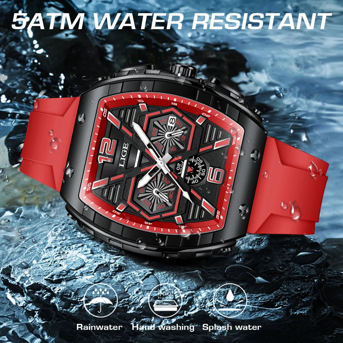 LIGE Top Brand Classic Men's Watches Roman Scale Dial Luxury Wrist Watch for Man Original Quartz Waterproof Luminous Male reloj