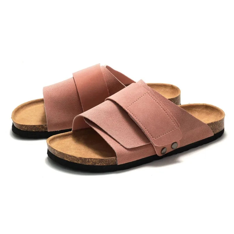 Wmen's Cork slippers casual breathable comfort sandals summer flip flops beach Muller outdoor fashion men‘s shoes