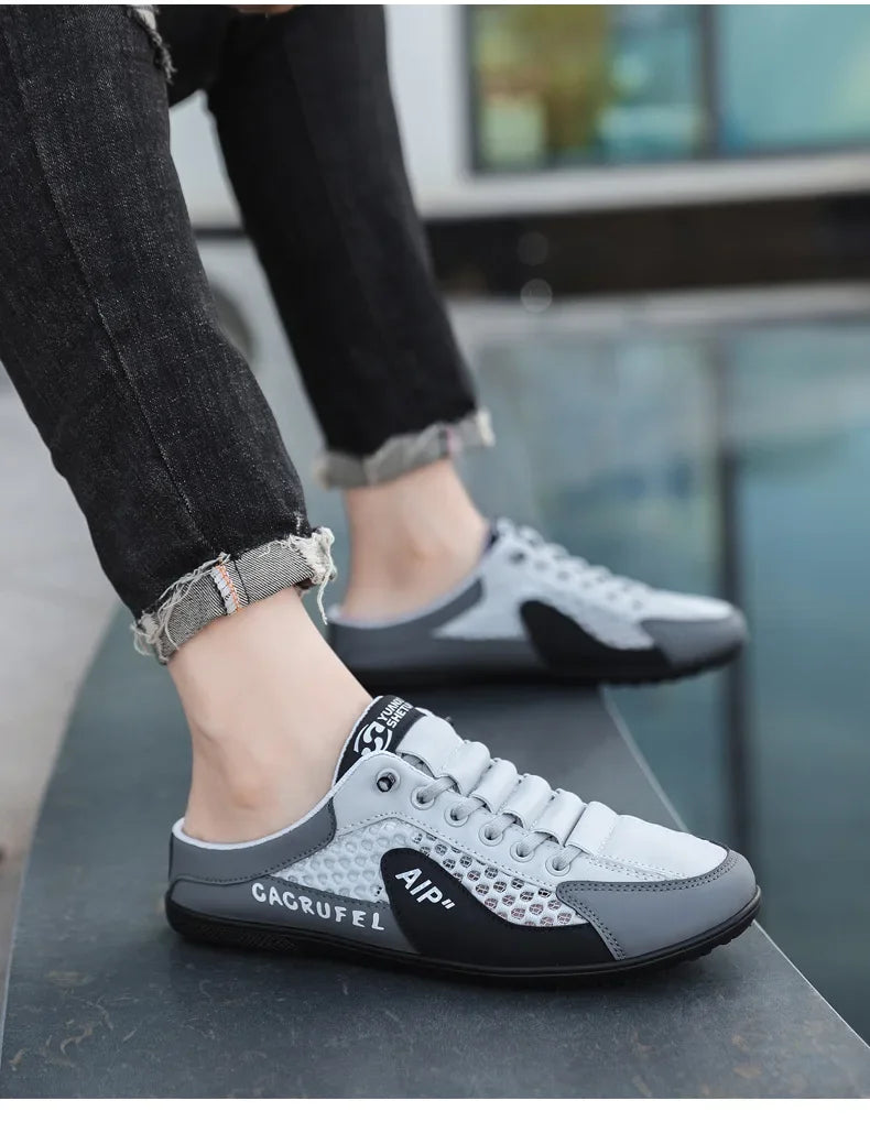 Men's Fashion Soft-soled Half Slippers Summer Men Trendy Bottom Casual Shoes Soft Sole Support Shoes Sneakers Zapatos De Hombre