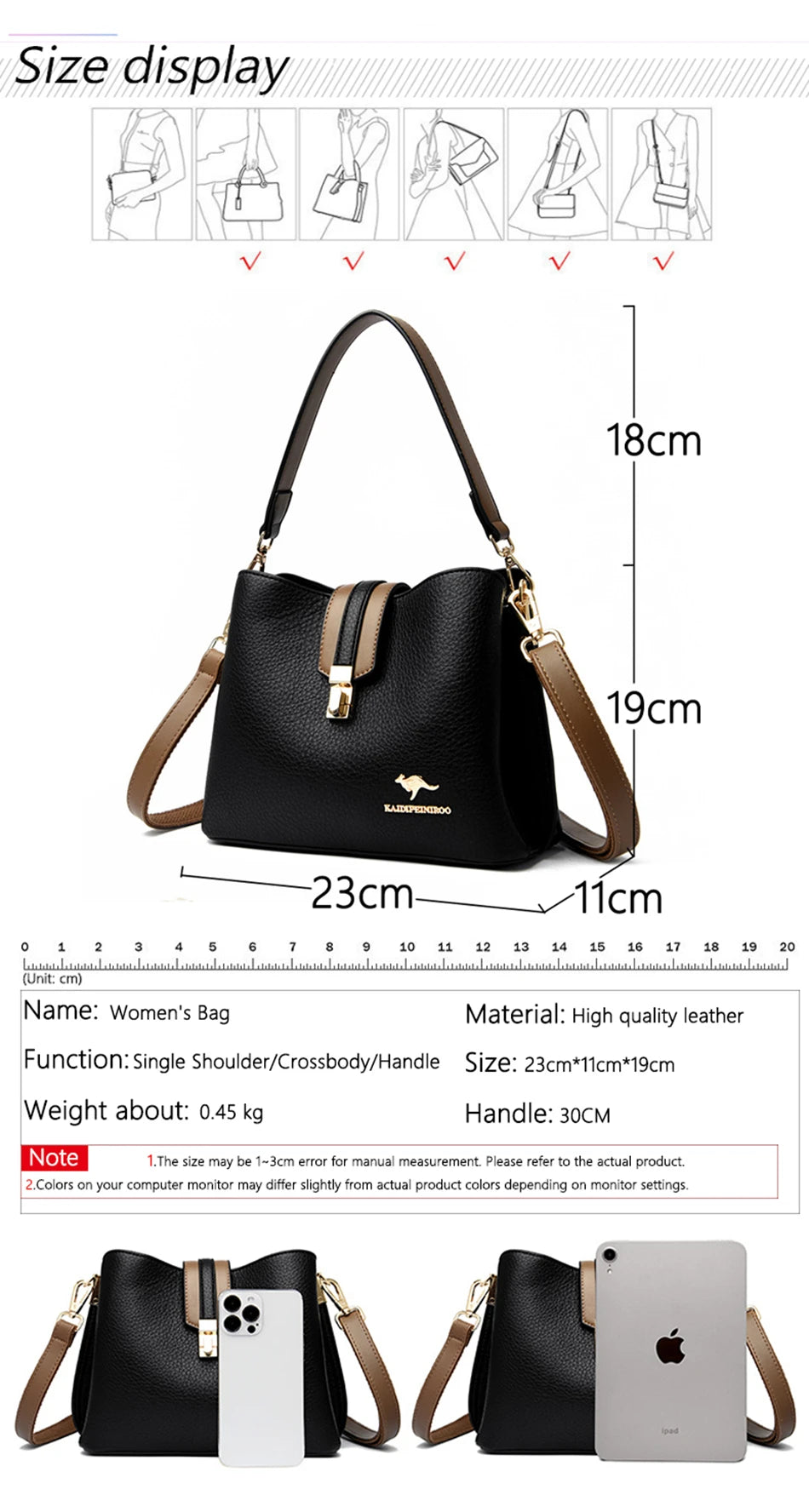 Women Bags Designer Handbags Casual Leather Cowhide High Capacity Shoulder Crossbody Bags for Women 2022 The New Luxury Handbags