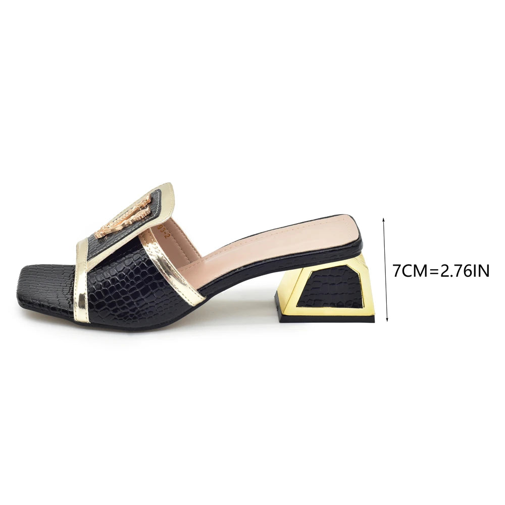 Latest Luxury Designer High Heels Sandals Women Open Toe Pumps Patent Leather Ladies Shoes and Sandals Decorated with Appliques