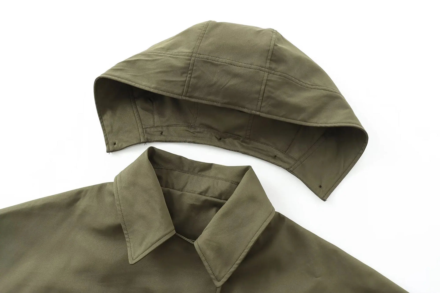 MUJER Hooded Women's Trench Coat Long Sleeve Women's Windbreaker New in Coats and Jackets for Women Winter Coats Woman Trench