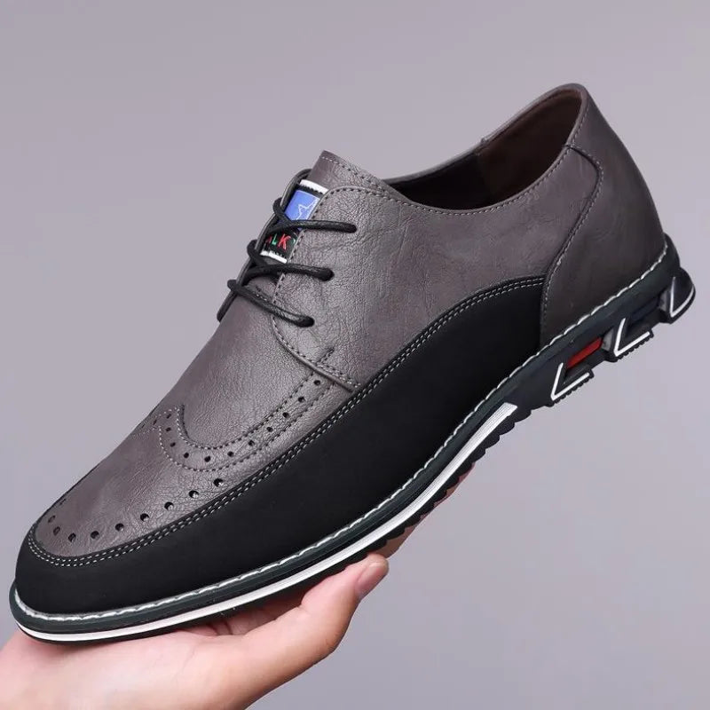 Large Size Men's Lace - Up Casual Shoes Cushioned Sole Ankle Support Fashionable Choice work office shoes big size 50 51 52 53