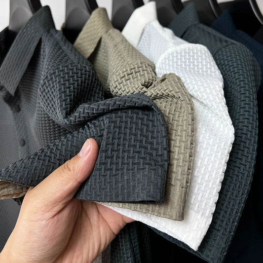 2023 M-4XL Summer New Men's Short Sleeve T-shirt Cool and Breathable POLO Shirt Business Casual Sweat-absorbing Top