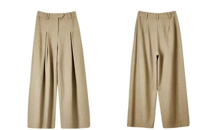 SENTUBILA Women Wide Leg Pants Office Lady Work Wear Trouser 2026 Spring Fashion Elegant Commute Full-length Pants 133K51993